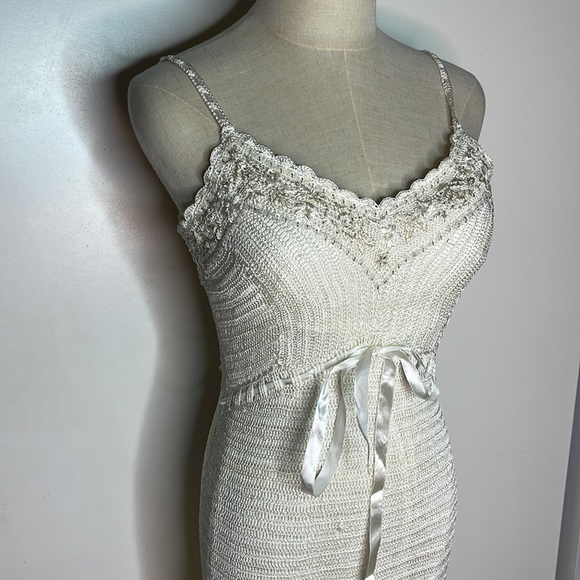 Sue Wong Vintage Crochet Y2K Dress - Picture 2 of 9